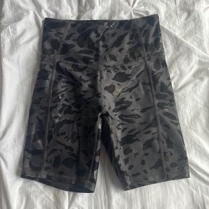 Cheetah print biker shorts